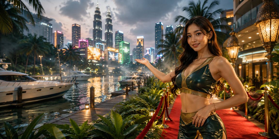 Suasana hiburan kasino di Kuala Lumpur malam hari